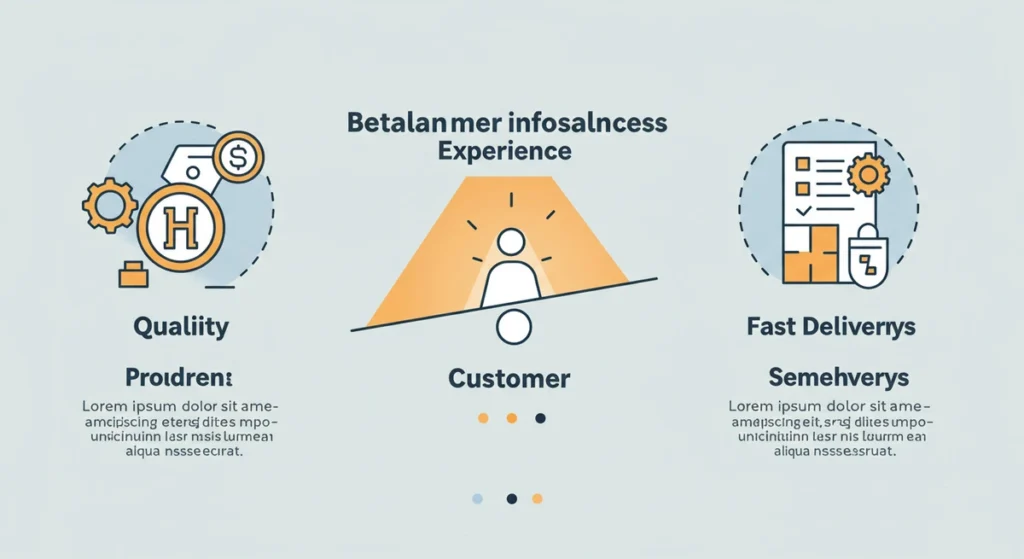  Ilustração que simboliza a importância do atendimento ao cliente e da entrega rápida para o sucesso de uma loja virtual