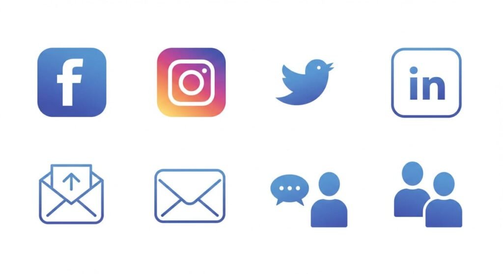  Estratégias de divulgação de um site/blog: redes sociais, email marketing e parcerias.