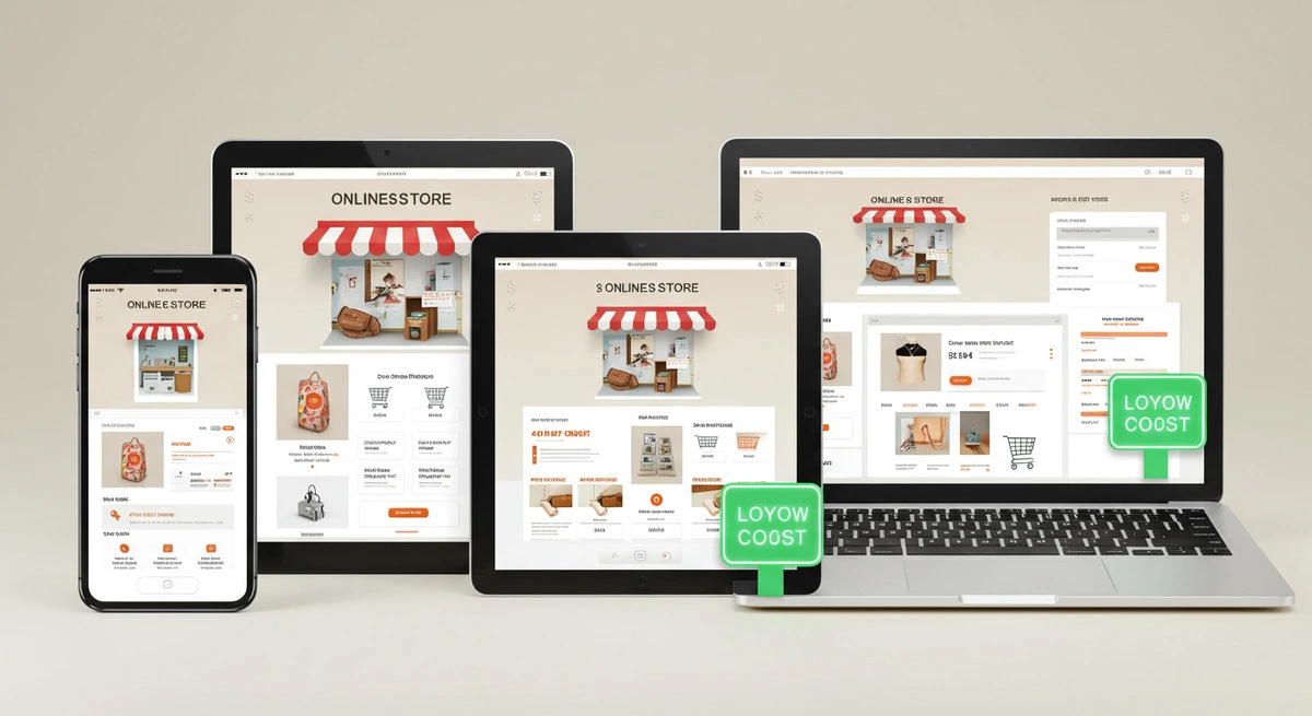 Loja virtual responsiva em diferentes dispositivos com conceito de baixo investimento